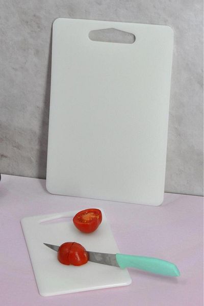 Saban Cutting Board Plastic Set of 2 White