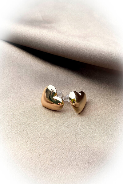 roshel Garantili Kararmaz Kalp Küpe Orta Boy