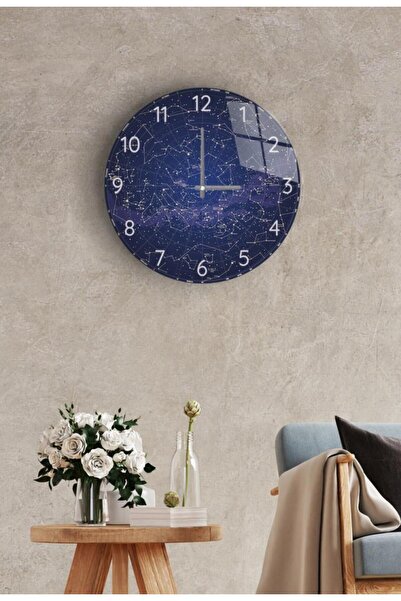 Saban Diameter 27cm - Sky Map Decorative - Glass Wall Clock