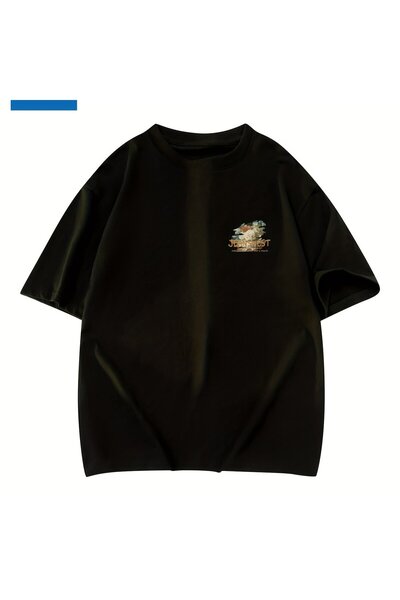 Lider Leather Tricou imprimat din bumbac și poliester – Oferă eleganță și con...