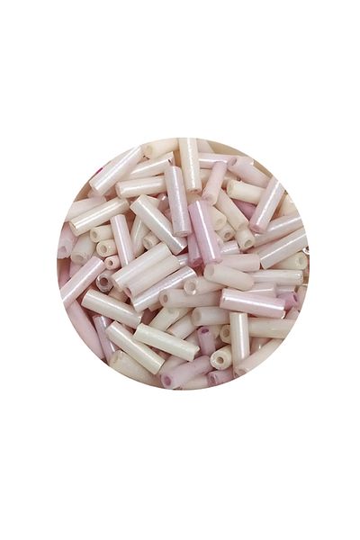 STUMBANNG Long pipe cutting bead diameter 2mm length 10 mm - 20 grams - matte white - bnc263