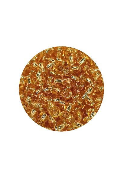STUMBANNG Beads of Cast Glass Sand (8/0) 3 mm - 60 Grams - Transparent Dark Yellow - Bnc217