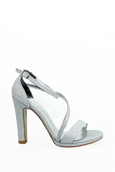 Hayati Arman Women's Ankle Adjustable Strap Evening Dress Shoes Lame Sim