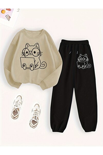 MODAVİBE Σετ εμπριμέ στο κάτω μέρος – Υπερμεγέθη, διπλό αθλητικό σετ, άνετο κ...