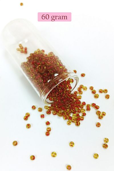 STUMBANNG Bulky Glass Sand Beads (8/0) 3 mm - 60 Grams - Transparent Light Brown - Bnc189