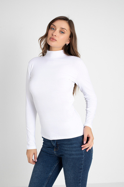 Orly More Γυναικείο κορμάκι μακρυμάνικο μπλούζα από λευκή Lycra