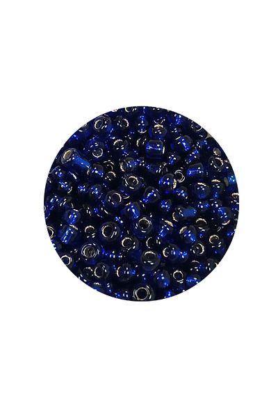 STUMBANNG Bulky Glass Sand Beads (8/0) 3 mm - 60 Grams - Transparent Navy Blue - Bnc207
