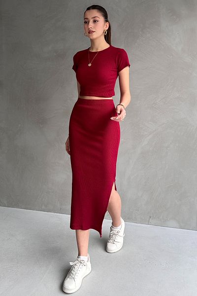 Rabi Shine RABİ SHİNE Set de două piese pentru femei, cu decolteu rotund