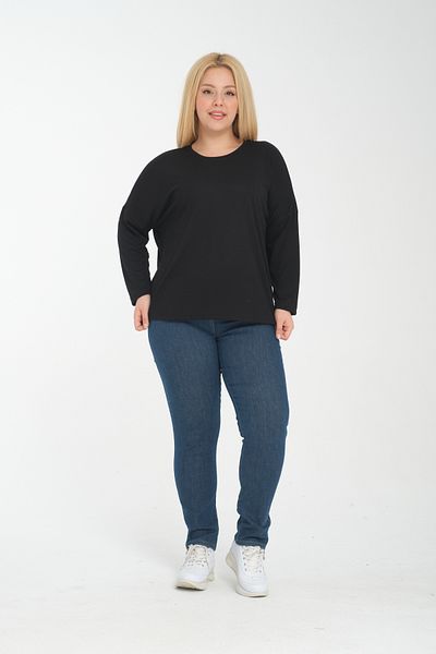Dejabrew Jeans Black Large Size Knitting Bluz
