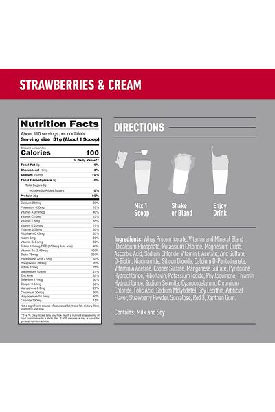 Nature's Best بروتين Isopure Zero Carb، بنكهة كريمة الفراولة، 7.5 لتر