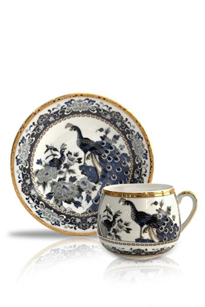 Kosova Geyşa Tumbul Blue Single Turkish Coffee Cup