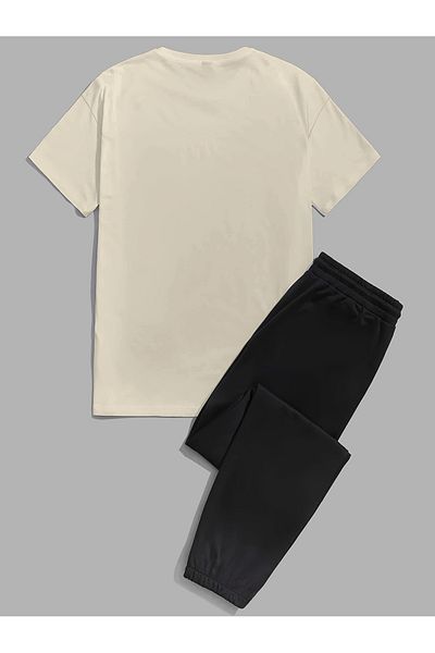 MODAVİBE Printed Bottom Top Set – Oversize, Double Sports Set, Comfortable and Fashionable Tracksuit