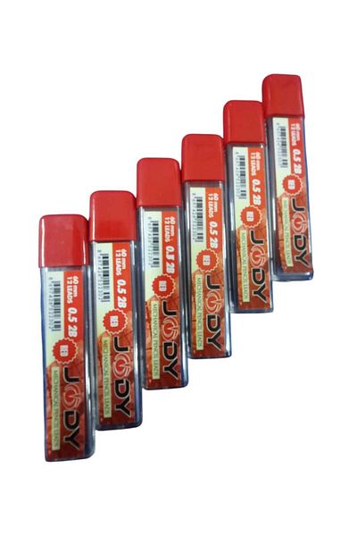 Kırtasiye Ofisi Jody 0.5 Red Pen Nib 2B 60mm Set of 6