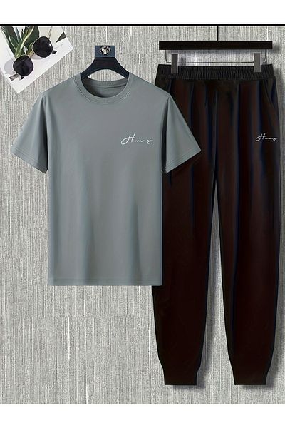 MODAVİBE Printed Bottom Top Set – Oversize, Double Sports Set, Comfortable and Fashionable Tracksuit