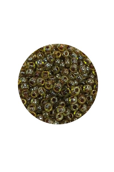 STUMBANNG Bulk glass sand beads (8/0) 3 mm - 60 grams - green black - bnc223