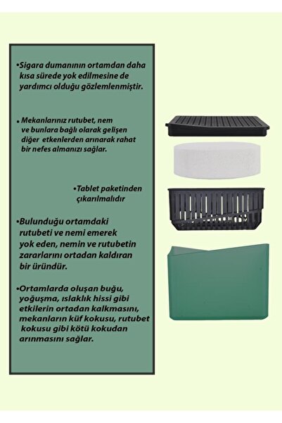 Saban 500 gr Kare Nem Alıcı Aparat Yeşil Elma (TABLET DAHİL)