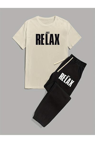 MODAVİBE Printed Bottom Top Set – Oversize, Double Sports Set, Comfortable and Fashionable Tracksuit