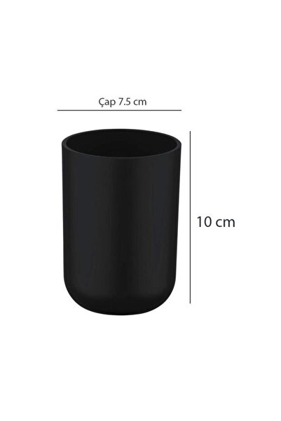 Saban Siyah, Plastik Diş Fırçalık – 7,5×10 cm, Macunluk, Banyo Düzenleyici - Brasil Model