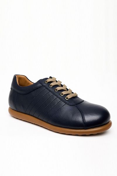 Morven Men's Navy Blue Leather Smart Casual Shoes