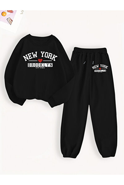 MODAVİBE Set de sus cu imprimeu de jos – supradimensionat, set sport din două...