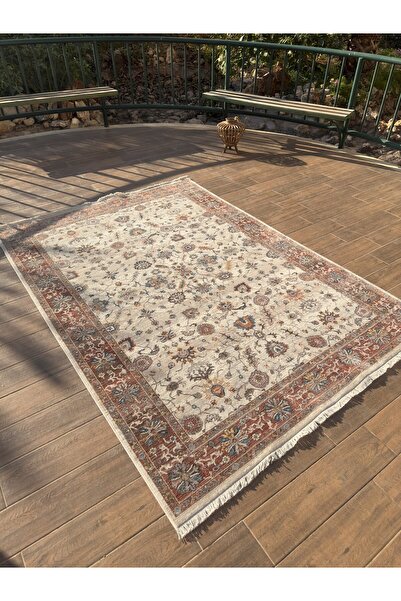 DOGANLAR ANTIQ OTANTİK  ÖZEL KOLEKSİYON KREM RED 1214 TÜRK MOTİFLERİ İŞLENMİŞ...