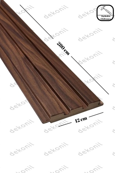 Dekonil Anadolu Ceviz Mdf Tavan Ve Duvar Lambri 12cm ( 1 Adet )
