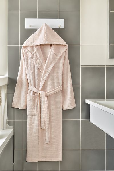 Formeya Baumwoll-Bademantel mit Kapuze (Unisex-Bademantel)