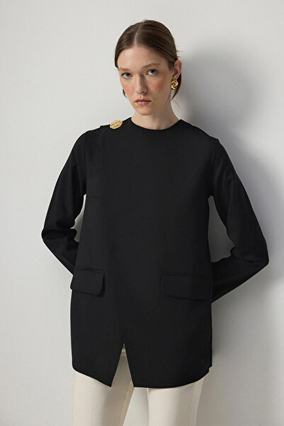 Touché Privé Asymetric Cut Crepe Tunic