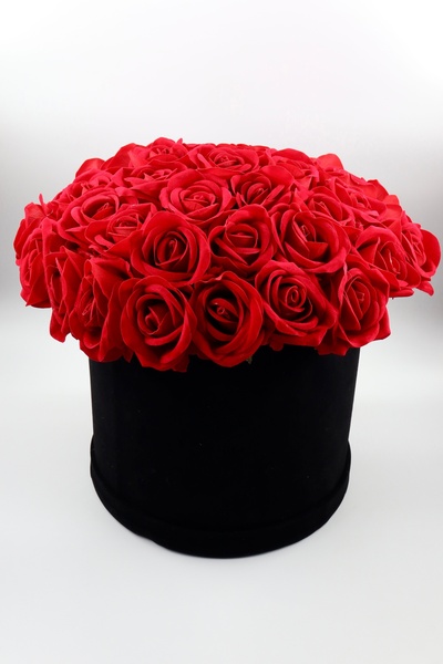 YENİCİ وردة صناعية في علبة مخملية (41 قطعة)