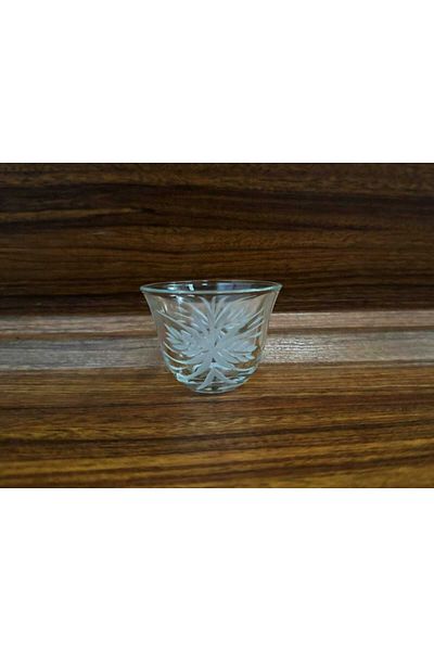 AR HOME 12 Pcs Handmade Glass Arabic Cawa Cup Set