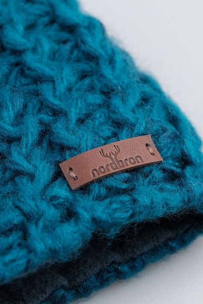 Nordbron Banda de păr pentru femei Ocean Blue - Moale, elastică și Daily Floy cu detalii cu logo