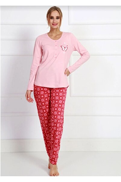 MODA Συλλογή Vienetta - Σετ Πιτζάμες Βρεφικό Μπλε Άνετο Χτενισμένο Βαμβάκι