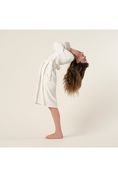 Zsa Zsa Zsu Vıseu Saçaklı Jakar Bordürlü Pamuk %100 Pamuk Bornoz Large Beden ...