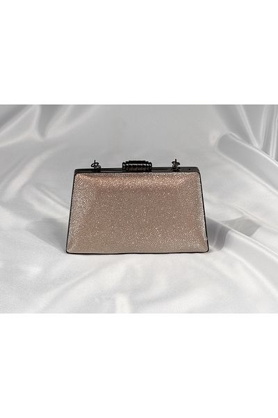 Store Gold Glitter Box Evening Dress Bag