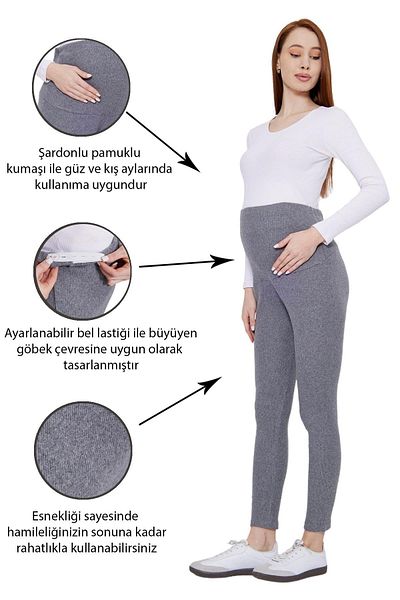 Luvmabelly - MYRA8045 - Jambiere de maternitate cu camisole cu talie ridicată