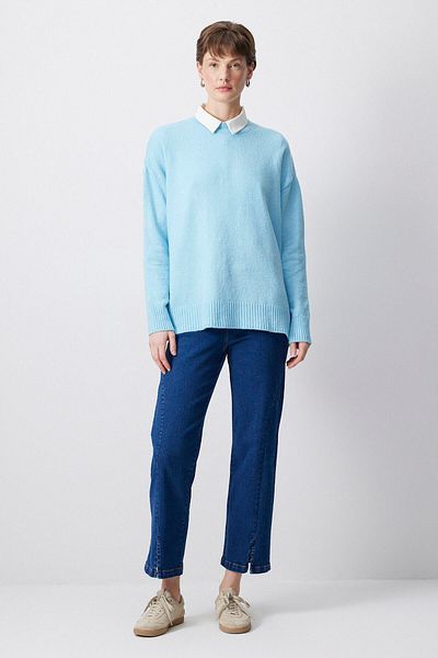 Touché Privé CULOARE SOLIDĂ Pulover OVERSIZE