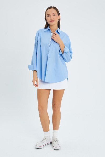 Mixray Cămașă de bază pentru femei model Baby Blue 4618 - cu halat pe spate