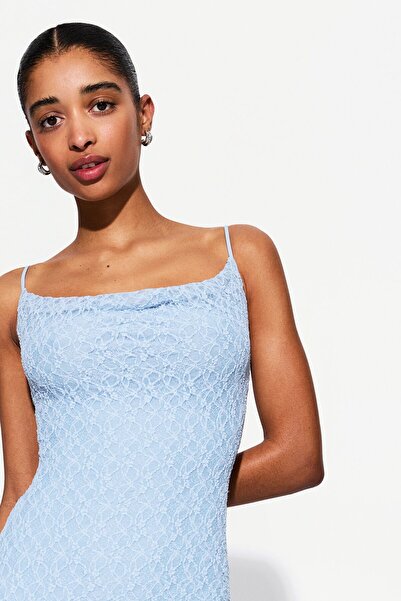 Bershka Dantelli midi elbise