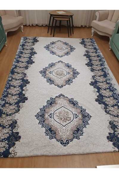 Pınarçeyiz Sarar Embos baskı 4m2 polar halı örtüsü lastiksiz