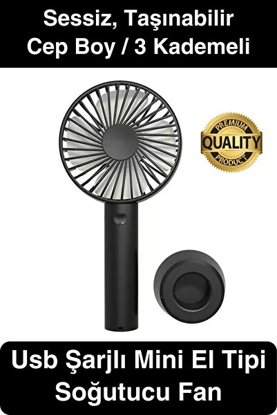 Svein Taşınabilir El Tipi Usb Şarjlı 3 Kademeli Mini Pervane Serinletici Fan Soğutucu Sessiz Çalışabilen