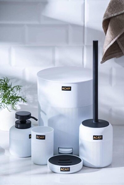 ACAR White 5 Piece Bathroom Set