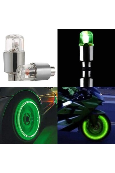 AYACO Işıklı Sibop Kapağı 2li Hareket Sensörlü Bisiklet Teker Işığı Led Araba Motor Tekerlek Lambası