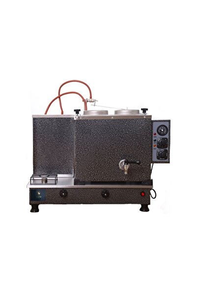 SAFİR 2 demlikli çay ocağı 2 Gözlü Gri Boyalı Çay Kazanı Elektrik + Tüplü Çay...