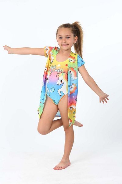My Kids Wear Παραλία με μοτίβο κινουμένων σχεδίων Απλό κορίτσι μαγιό
