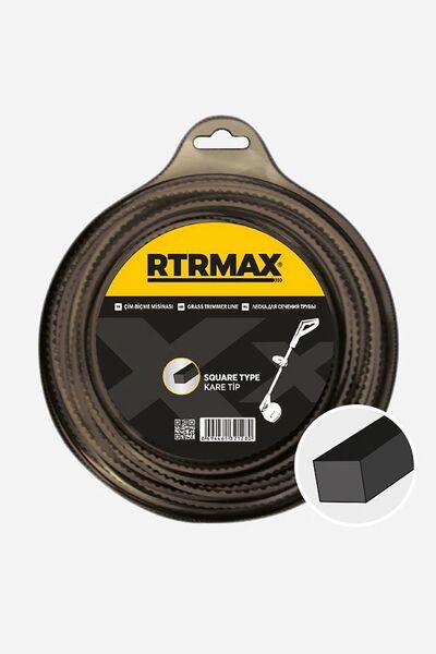 Rtrmax RTY333 Tırpan Misinası - Çim Biçme Misinası 3.3 mm x 42 mt Kare