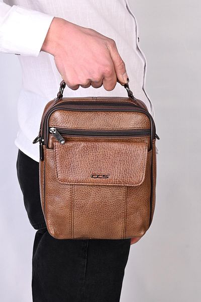 ÇÇS Ççs 31001 - Τσάντα από γνήσιο δέρμα Tan Long Strap