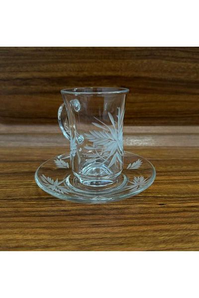 AR HOME 12 Pcs Handmade Glass Teacup Set