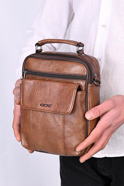 ÇÇS Ççs 31001 - Τσάντα από γνήσιο δέρμα Tan Long Strap