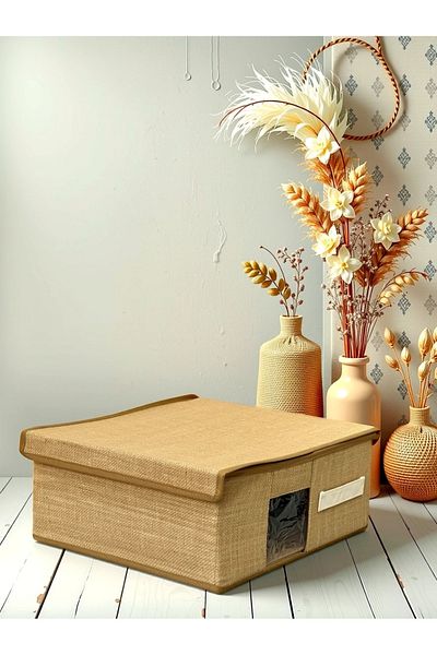 PRENDİ HOME Οργάνωση συρταριών γιούτας - Κουτί οργάνωσης με λεπτομέρεια παραθύρου
