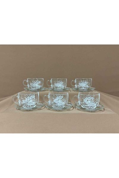 AR HOME 12 Pcs Handmade - Glass Tea & Coffee Cup Set